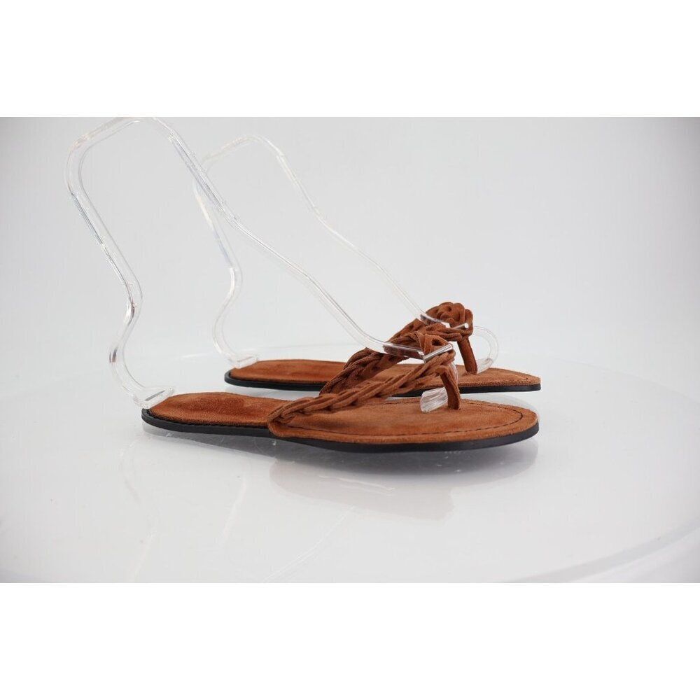 Rag&Bone Melrose Flip Flop Slide Sandal Size 37 7 Brown Suede Flat Shoes Comfy